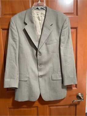 Vintage Jean-Paul Germain Light Gray Three-Button Sport Coat